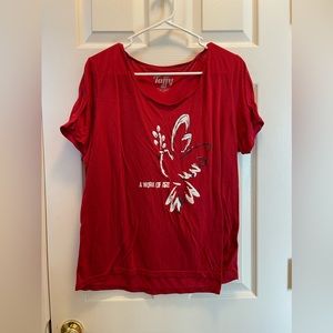 **SOLD** Red T-Shirt Brand: Taffy and Size: 2XL